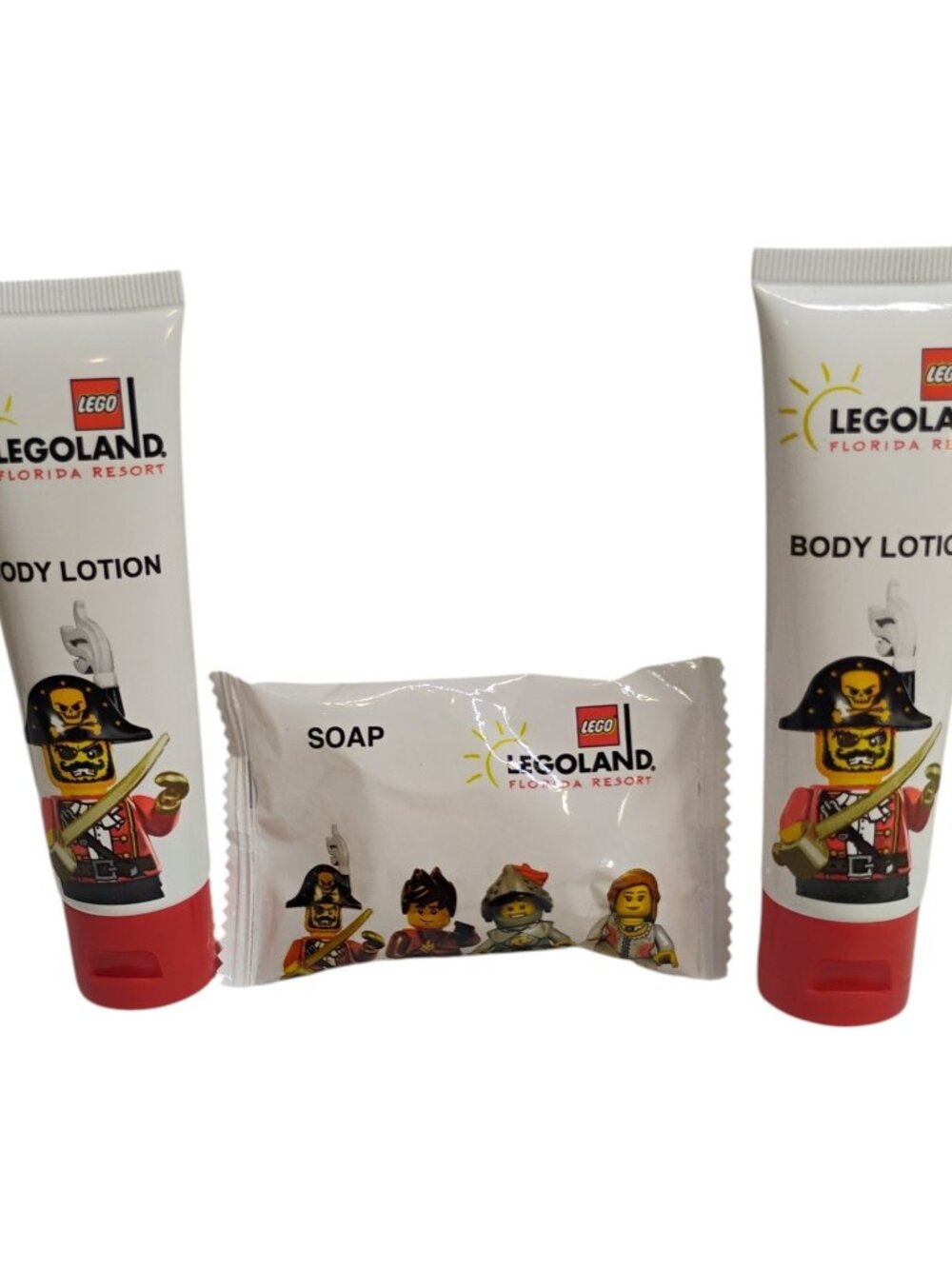 Legoland Florida Hotel Toiletries Lotion & Bar Soap LOT Lego Land Amusement Park